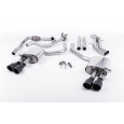 Milltek Sport výfukový systém cat-back bez rezonátoru (hlasitější) pro Audi S4 3.0 Turbo V6 B9 - Sedan/Avant (bez Sport Diff) 2016-2024, typ koncovek: GT-100 černé