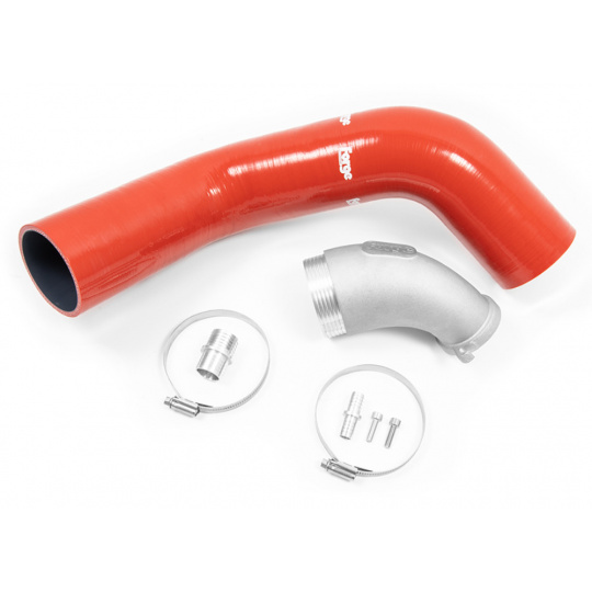 Forge Motorsport zvětšený vstup do turba pro Hyundai i20N, barva hadice: červená Forge Motorsport zvětšený vstup do turba pro Hyundai i20N, barva hadice: červená