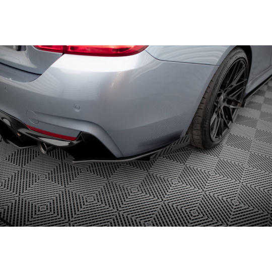 Maxton Design "Street Pro" boční difuzory pod zadní nárazník s křidélky pro BMW řada 4 F32, plast ABS bez povrchové úpravy, 435 coupe M-pack