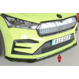 Rieger lipa pod přední nárazník pro Škoda Enyaq iV RS SUV (5AZ), 07/21-, plast ABS lakovaný do černé lesklé barvy