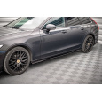 Maxton Design difuzory pod boční prahy pro Volvo V90 Mk2, černý lesklý plast ABS