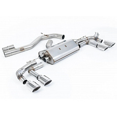 Milltek Sport výfukový systém cat-back 80mm bez rezonátoru (hlasitější) pro Audi S3 2.0TFSI Quattro Sportback 310PS 8Y (s OPF/GPF) 2020-2024, oválná leštěná koncovka