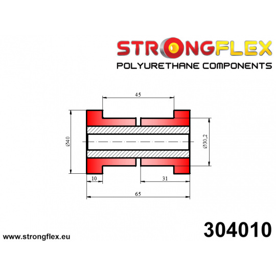 304010: Strongflex Univerzální silentblok 30mm
