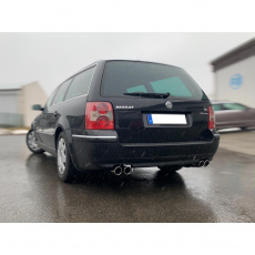 Fox Sportauspuff koncový tlumič výfuku s koncovkou 2x76 Typ 16 na obou stranách pro Volkswagen Passat 3B, 3BG 4-Motion s motorem 1.9 TDI, 2.3, 2.5 TDI, 2.8, 4.0