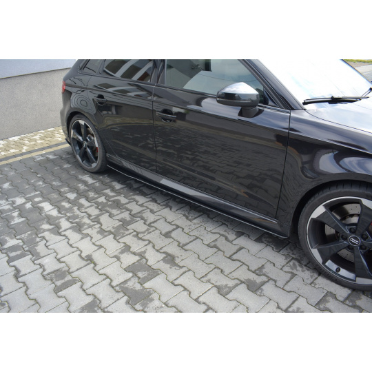 Maxton Design "Racing" difuzory pod boční prahy ver.1 pro Audi RS3 8V Facelift, plast ABS bez povrchové úpravy