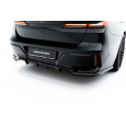 Maxton Design spoiler pod zadní nárazník s žebrováním v.2 pro BMW řada 7 G70 M-Pack, černý lesklý plast ABS, 750e xDrive / 740d xDrive