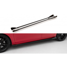 Maxton Design "Racing durability" difuzory pod boční prahy s křidélky pro Volkswagen Golf R Mk7 Facelift, plast ABS bez povrchové úpravy, s červenou linkou Maxton Design "Racing durability" difuzory pod boční prahy s křidélky pro Volkswagen Golf R Mk7 Facelift, plast ABS bez povrchové úpravy, s červenou linkou
