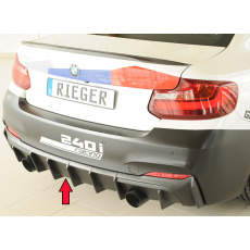 Rieger vložka zadního nárazníku pro BMW řada 2 F23 kabriolet, plast ABS bez povrchové úpravy Rieger vložka zadního nárazníku pro BMW řada 2 F23 kabriolet, plast ABS bez povrchové úpravy