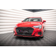 Maxton Design spoiler pod přední nárazník ver.2 pro Audi A3 8Y, černý lesklý plast ABS