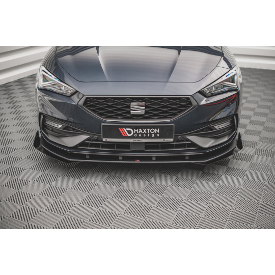 Maxton Design "Street Pro" spoiler pod přední nárazník s křidélky pro Seat Leon FR Mk4, plast ABS bez povrchové úpravy