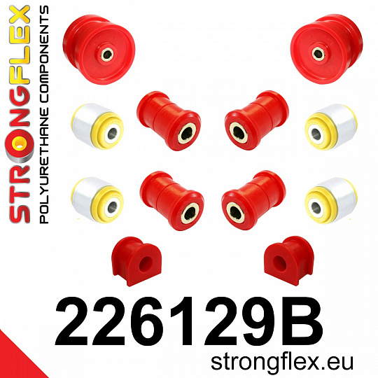226129B: Strongflex Sada silentbloků zadního zavěšení 226129B: Strongflex Sada silentbloků zadního zavěšení