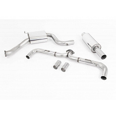 Milltek Sport výfukový systém cat-back Road+ s rezonátorem pro Volkswagen Golf MK7.5 GTi (s Performance Pack, bez OPF/GPF) 2017-2018, typ koncovek: GT-100 leštěné