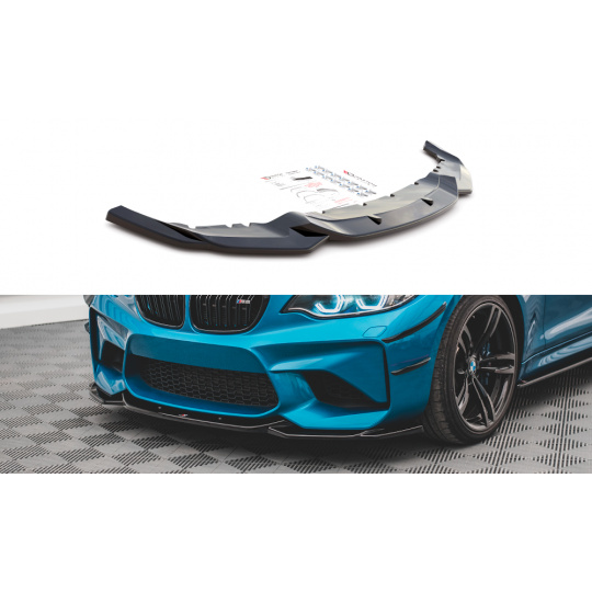 Maxton Design spoiler pod přední nárazník ver.3 pro BMW M2 F87, černý lesklý plast ABS