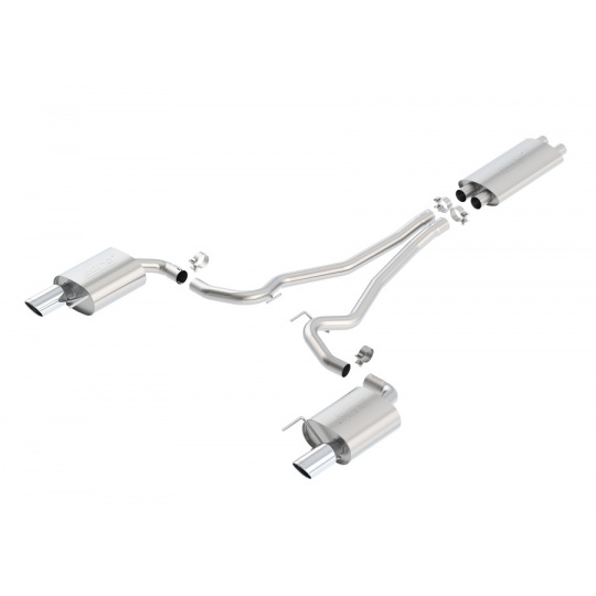 Borla Cat-Back výfukový systém s homologací EC pro Ford Mustang GT/GT Convertible 5,0l RWD 2-dvéř., r.v. od 15-17, typ koncovek: chromové