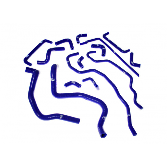 Samco Sport 15-dílná sada silikonových hadic pro doplňkové vedení chladicí kapaliny pro Subaru Impreza GR 2008 - 2013 Turbo verze 10 (2.5l STi), barva: modrá