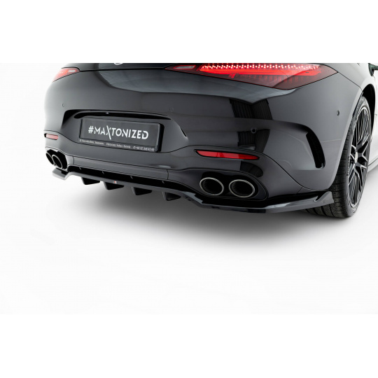 Maxton Design spoiler pod zadní nárazník s žebrováním pro Mercedes SL R232/AMG 63, černý lesklý plast ABS