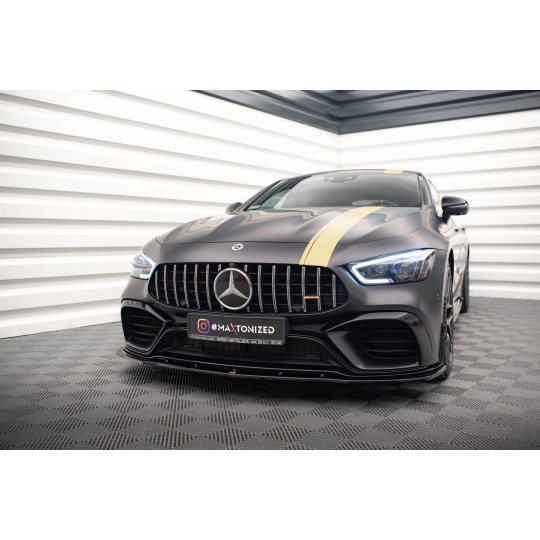 Maxton Design spoiler pod přední nárazník ver.2 pro Mercedes AMG GT 4 -Door Coupe GT 63S Aero, černý lesklý plast ABS Maxton Design spoiler pod přední nárazník ver.2 pro Mercedes AMG GT 4 -Door Coupe GT 63S Aero, černý lesklý plast ABS