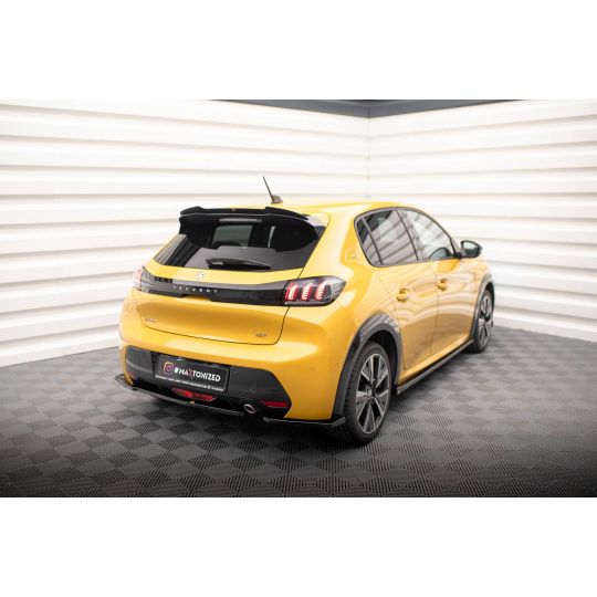 Maxton Design boční difuzory pod zadní nárazník pro Peugeot 208 GT Mk2, černý lesklý plast ABS