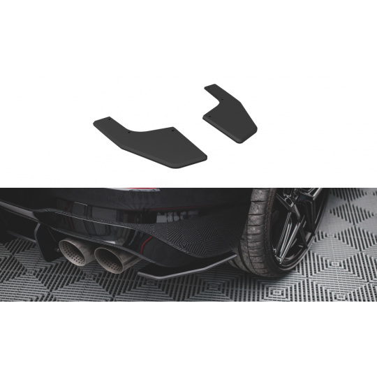 Maxton Design "Street Pro" boční difuzory pod zadní nárazník pro Volkswagen Golf R Mk8, plast ABS bez povrchové úpravy