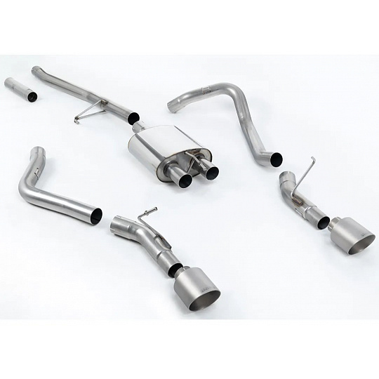 Milltek Sport výfukový systém cat-back boční výfuk (nemění světlou výšku vozu) pro Jeep Gladiator (JT) 3.6 V6 2020-2024, GT-115 broušené titanové koncovky Milltek Sport výfukový systém cat-back boční výfuk (nemění světlou výšku vozu) pro Jeep Gladiator (JT) 3.6 V6 2020-2024, GT-115 broušené titanové koncovky