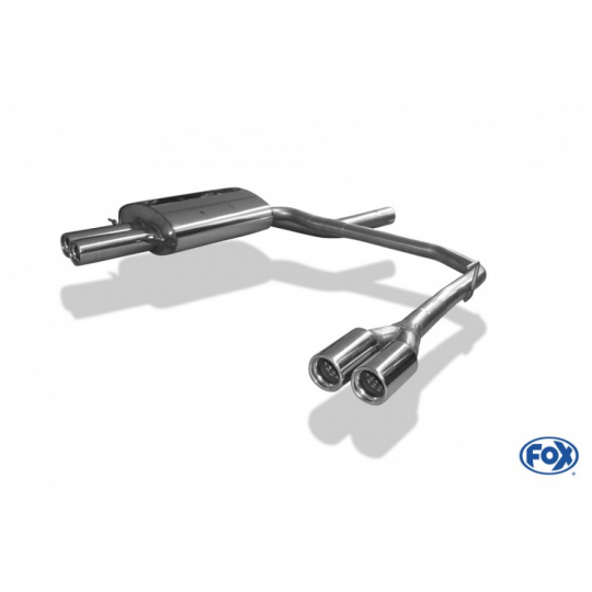 Fox Sportauspuff koncový tlumič výfuku s koncovkou 2x76 Typ 13 na obou stranách pro BMW řada 5 E60 s motorem 2.0 D, 2.5 D, 3.0 d Fox Sportauspuff koncový tlumič výfuku s koncovkou 2x76 Typ 13 na obou stranách pro BMW řada 5 E60 s motorem 2.0 D, 2.5 D, 3.0 d