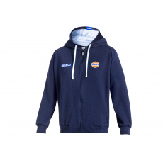 Sparco mikina na zip s kapucí Gulf, barva: modrá, velikost: L