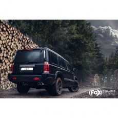 Fox Sportauspuff koncový tlumič výfuku s koncovkou 2x90 Typ 16 pro Jeep Commander 2005-2010 s motorem 4.7