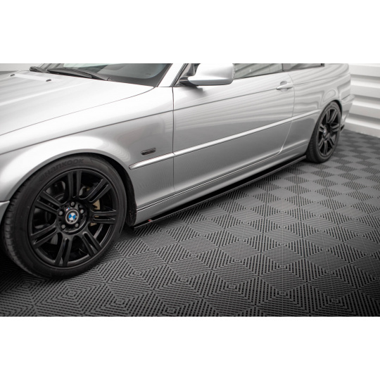 Maxton Design difuzory pod boční prahy pro BMW řada 3 E46, černý lesklý plast ABS, Coupe