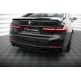 Maxton Design středový spoiler zadního nárazníku pro BMW řada 7 G11 Facelift Standard, černý lesklý plast ABS