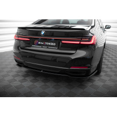 Maxton Design středový spoiler zadního nárazníku pro BMW řada 7 G11 Facelift Standard, černý lesklý plast ABS