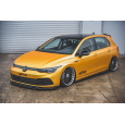 Maxton Design spoiler pod přední nárazník ver.2 pro Volkswagen Golf Mk8, černý lesklý plast ABS