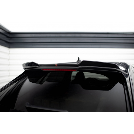 Maxton Design horní prodloužení spoileru 3d pro Audi RSQ8 Mk1, černý lesklý plast ABS
