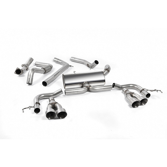 Milltek Sport výfukový systém cat-back Race systém pro Honda Civic Type R FK2 Turbocharged 2.0l i-VTEC (LHD) 2015-2017, titanové koncovky