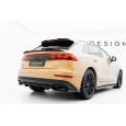 Maxton Design spoiler pod zadní nárazník s žebrováním pro Audi Q8 Mk 1 FL, černý lesklý plast ABS