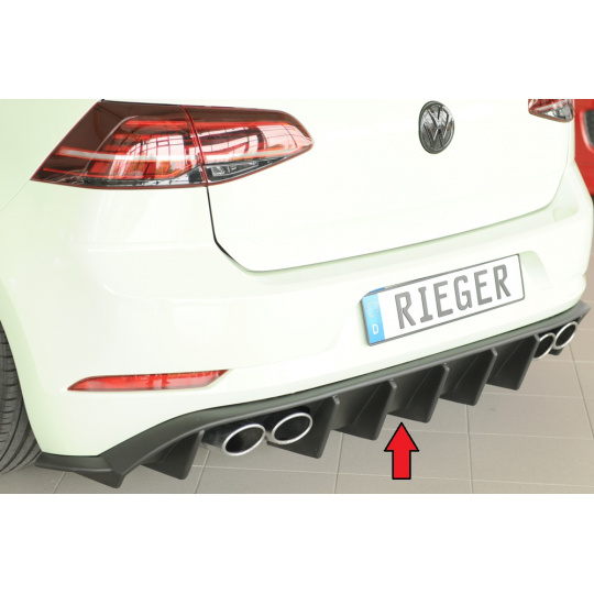 Rieger vložka zadního nárazníku pro Volkswagen Golf 7 R 5-dvéř., plast ABS bez povrchové úpravy