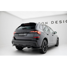 Maxton Design spoiler pod zadní nárazník s žebrováním pro Škoda Kamiq Mk1 Facelift, černý lesklý plast ABS, Monte Carlo Maxton Design spoiler pod zadní nárazník s žebrováním pro Škoda Kamiq Mk1 Facelift, černý lesklý plast ABS, Monte Carlo