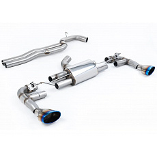 Milltek Sport výfukový systém cat-back 80mm Race bez rezonátoru (nejhlasitější) pro Audi RS3 Sportback 400PS (8V MQB - Facelift) s OPF/GPF 2019-2024, titanově modré koncovky