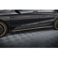 Maxton Design difuzory pod boční prahy pro Mercedes CLA C 117 Facelift 45 Aero, černý lesklý plast ABS