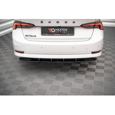 Maxton Design "Street Pro" difuzor zadního nárazníku pro Škoda Octavia Mk4, plast ABS bez povrchové úpravy, s černou a červenou linkou Maxton Design "Street Pro" difuzor zadního nárazníku pro Škoda Octavia Mk4, plast ABS bez povrchové úpravy, s černou a červenou linkou