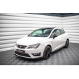 Maxton Design spoiler pod přední nárazník ver.2 pro Seat Ibiza FR Mk4 Facelift SC, černý lesklý plast ABS