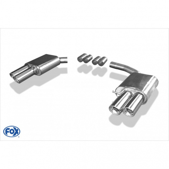 Fox Sportauspuff koncový tlumič výfuku s koncovkou 2x90 Typ 17 na obou stranách pro Audi A5 Coupe 2007- s motorem 2.0 TFSI, 3.0, 4.2