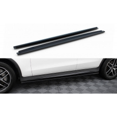 Maxton Design difuzory pod boční prahy ver.3 pro Mercedes GLC Coupe/C253 Facelift /AMG- Line, černý lesklý plast ABS