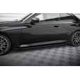 Maxton Design "Street Pro" difuzory pod boční prahy s křidélky pro BMW řada 2 G42 Standard, plast ABS bez povrchové úpravy, s červenou linkou