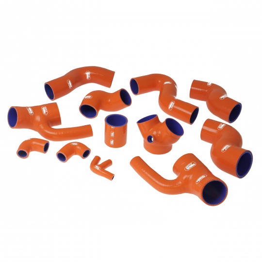 Samco Sport 12-dílná sada silikonových hadic pro vedení tlakového vzduchu pro Audi S4 B5 10/1997-9/2001 BiTurbo 2.7l Twin Turbo, barva: modrá