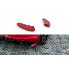 Maxton Design boční difuzory pod zadní nárazník pro Volkswagen Golf GTI Mk7, červený lesklý plast ABS