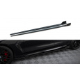 Maxton Design difuzory pod boční prahy s křidélky ver.1 pro BMW M8 Gran Coupe/F93, černý lesklý plast ABS