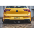 Maxton Design vložka zadního nárazníku pro Volkswagen Golf Mk8, černý lesklý plast ABS, R32 look
