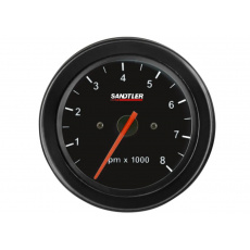 Sandtler série Racing přídavný ukazatel - otáčkoměr, barva: černá, rozsah: do 8.000 ot./min