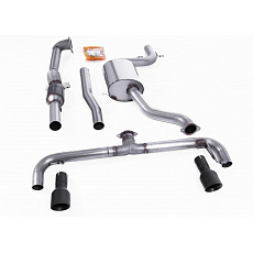 Milltek Sport výfukový systém Turbo-back vč. Hi-Flow sportovního katalyzátoru 3" Race System pro Volkswagen Scirocco R 2009-2016, typ koncovek: GT-100 černé