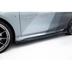 Maxton Design difuzory pod boční prahy ver.2 pro BMW řada 1 F70, černý lesklý plast ABS, M Performance